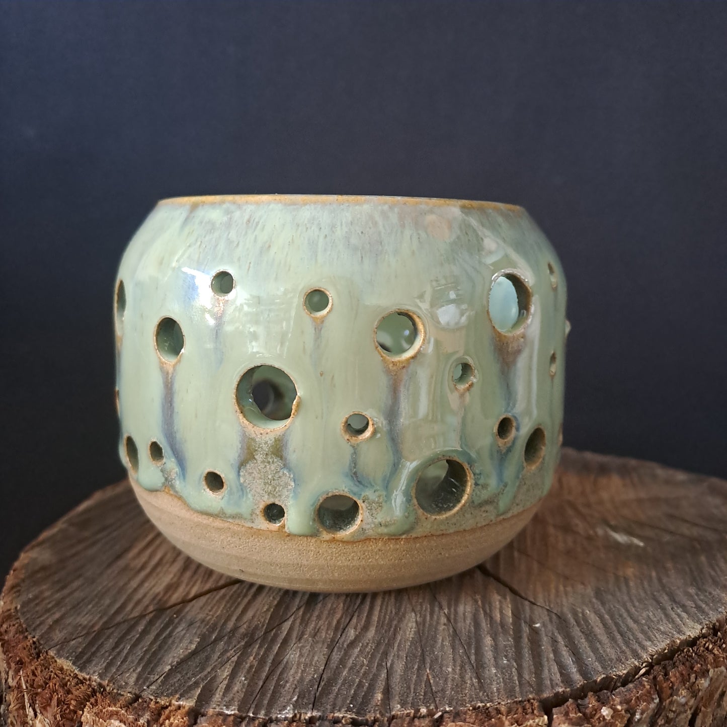 Portacandele in gres linea "SALVIA"