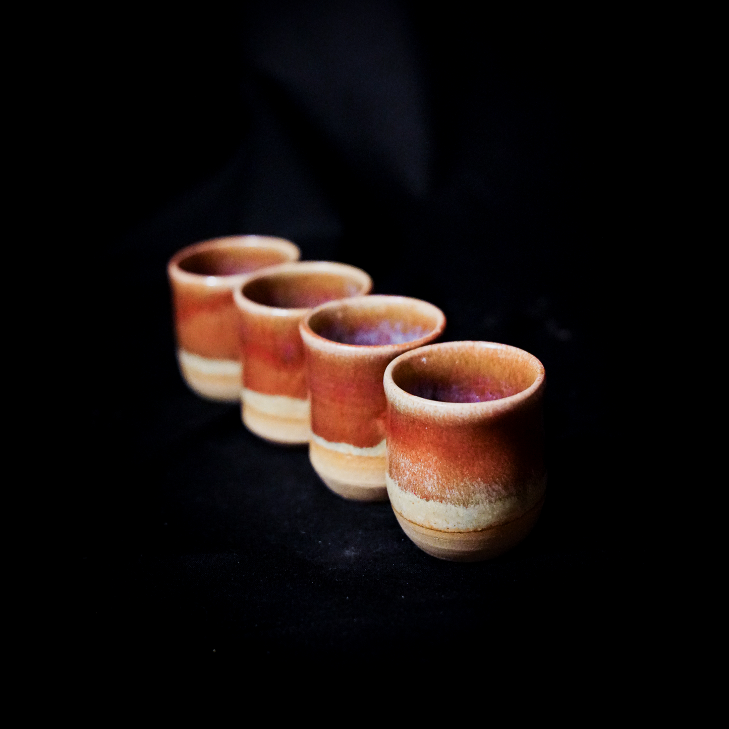 Set da 4 bicchierini linea "ARANCIO"