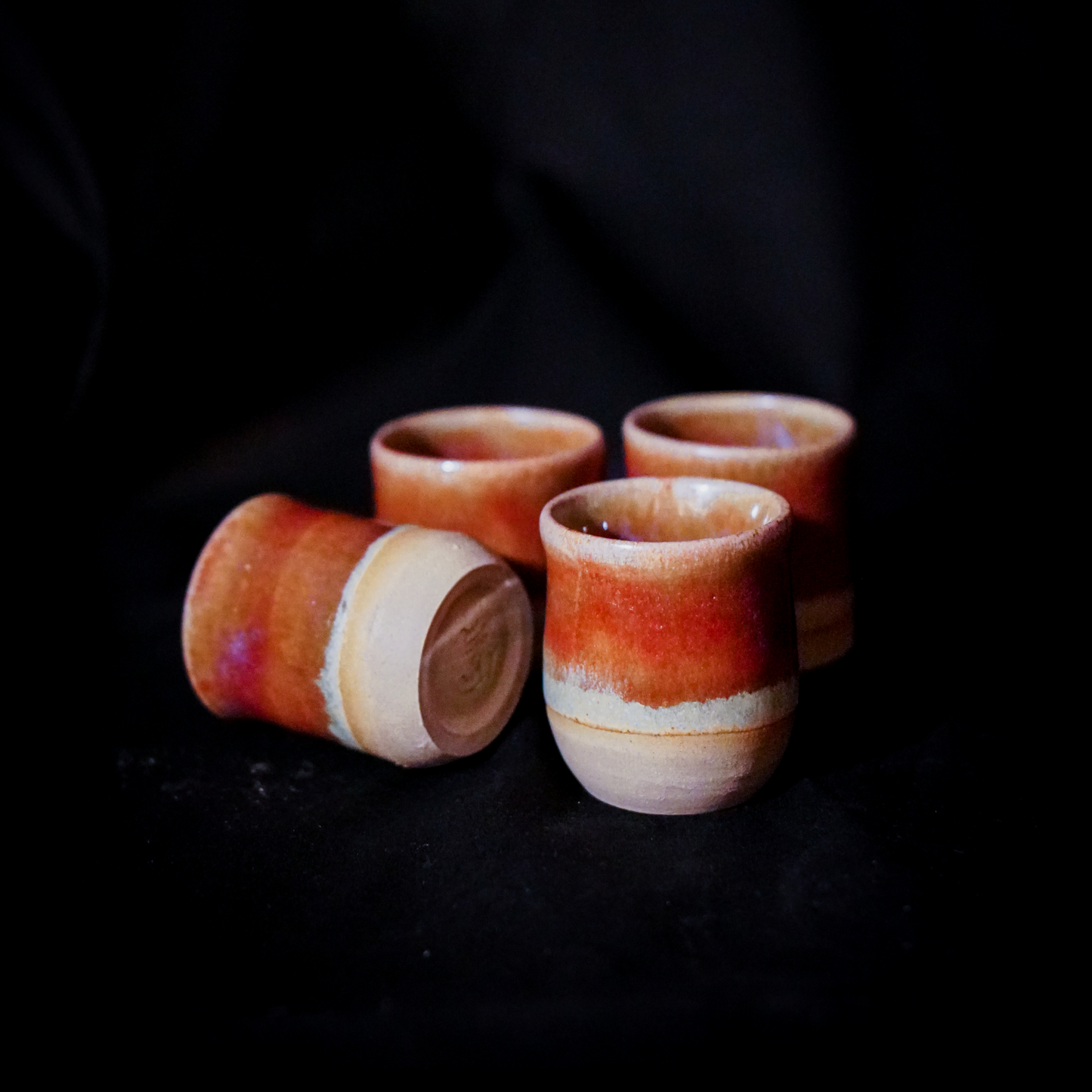 Set da 4 bicchierini linea "ARANCIO"