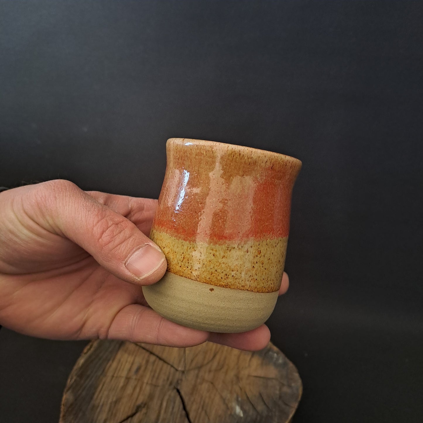Bicchiere in gres linea "ARANCIO"