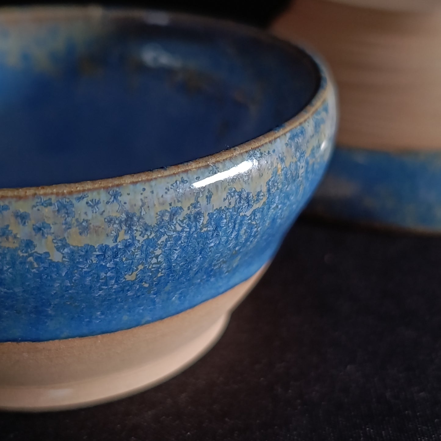 Set of 2 "BLUE" line bowls