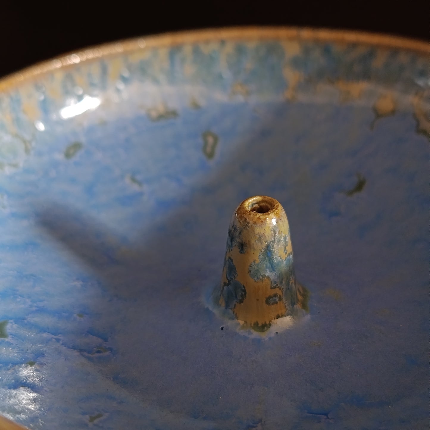 Portaincenso blu chiaro cristallizzato  linea "BLU"