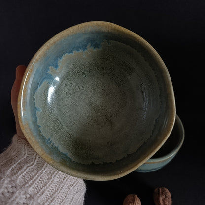 Set da 2 ciotole verde  linea " SALVIA"