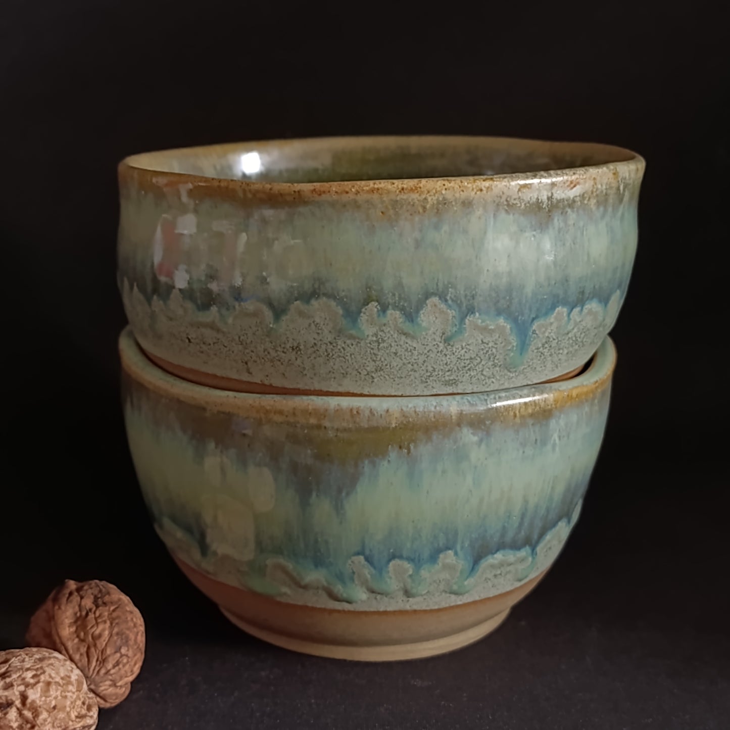 Set da 2 ciotole verde  linea " SALVIA"