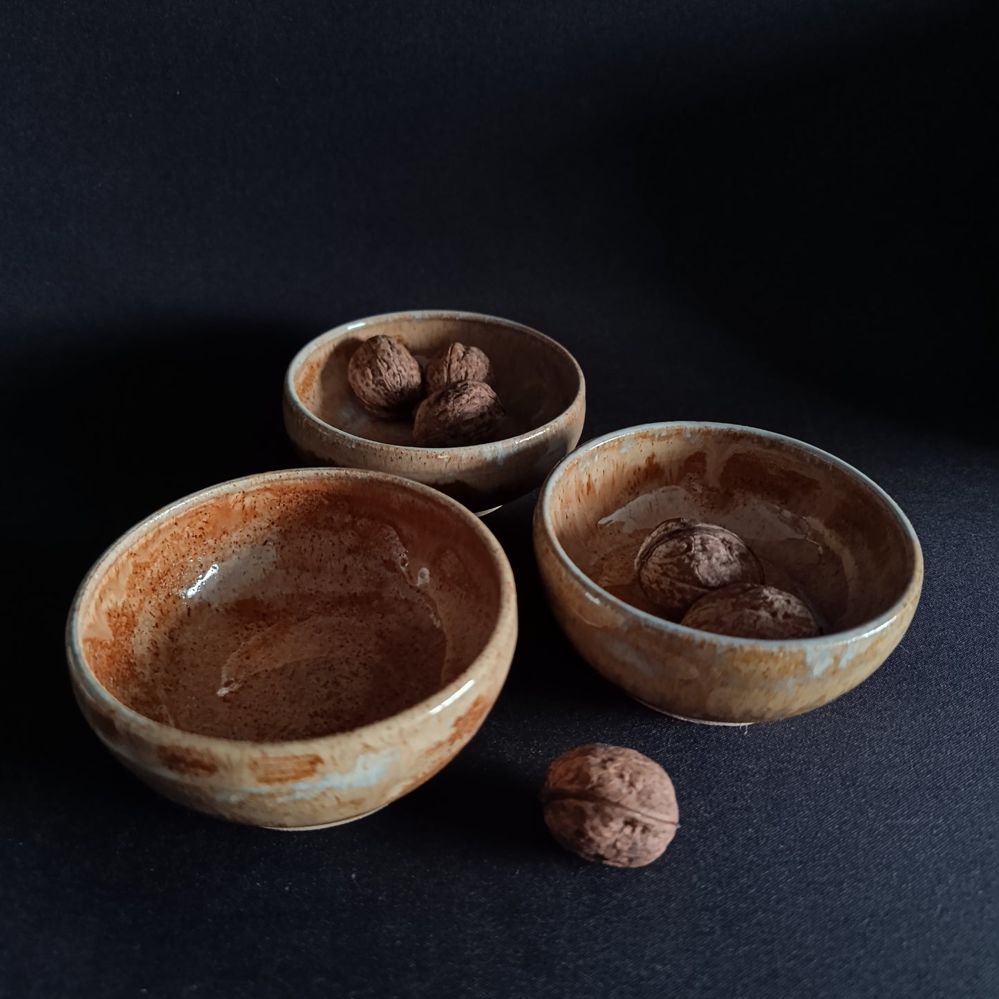 Set mit 3 "TERRA"-Schalen