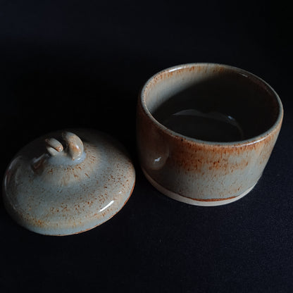 Stoneware jar with lid from the "TERRA" line