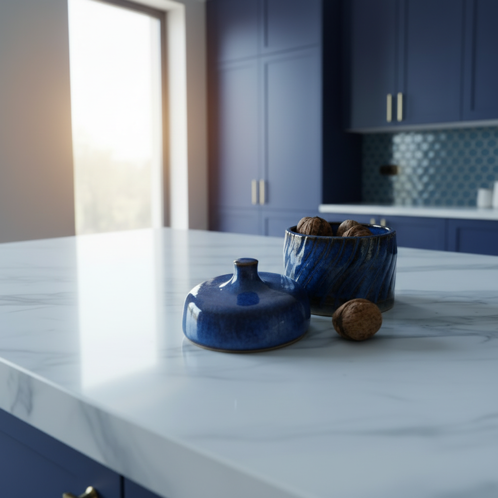 Barattolo in gres con coperchio linea "BLU"