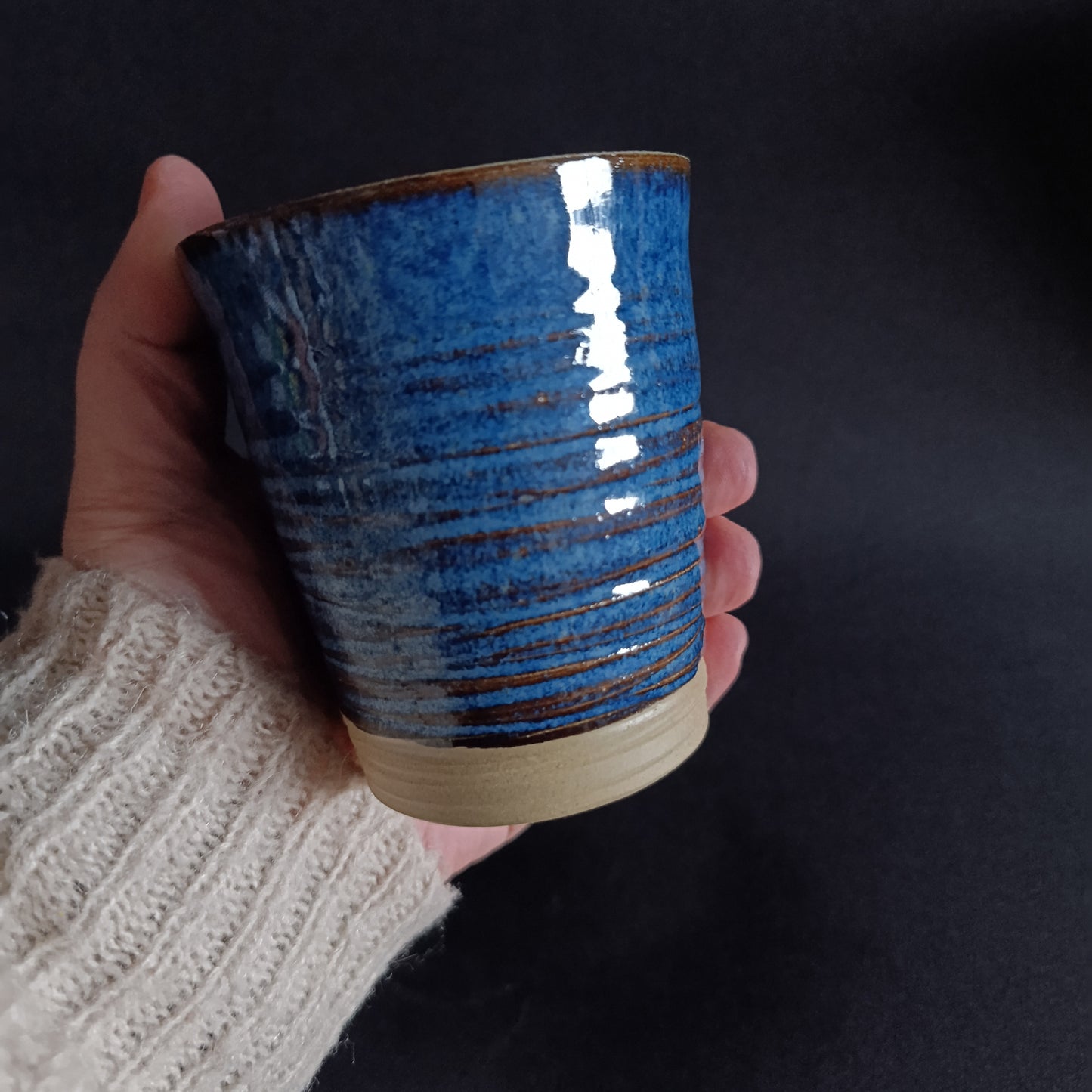 Bicchiere in gres linea "BLU"