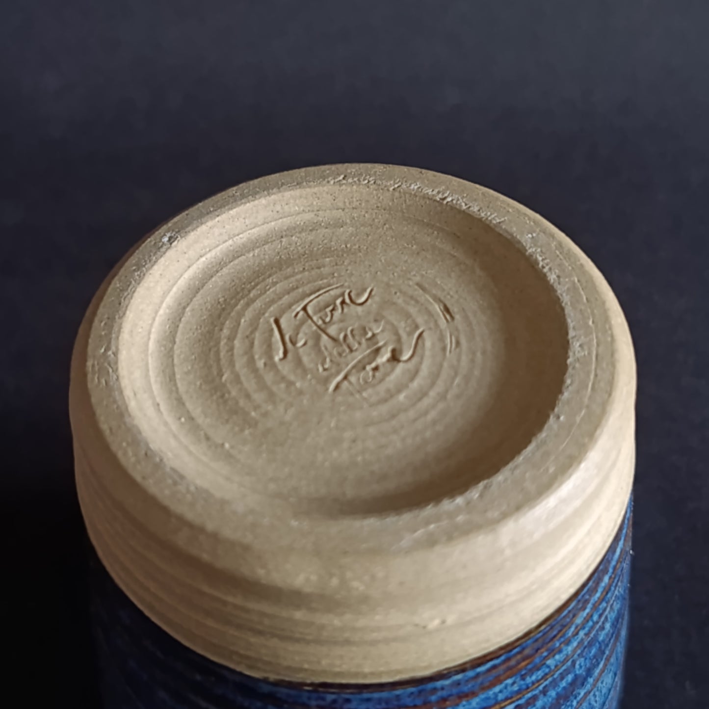 Bicchiere in gres linea "BLU"