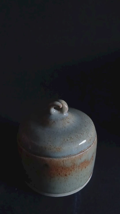 Stoneware jar with lid from the "TERRA" line